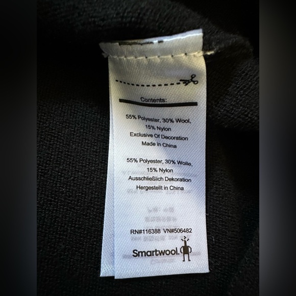 Smartwool Edgewood Poncho Sweater Black Size Medium - Picture 4 of 8